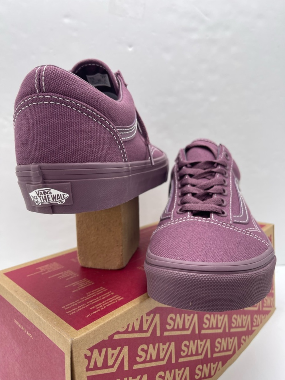 Vans WMNS Old Skool Plum Wine Pastel Mono Sneakers NWT - Picture 10 of 16